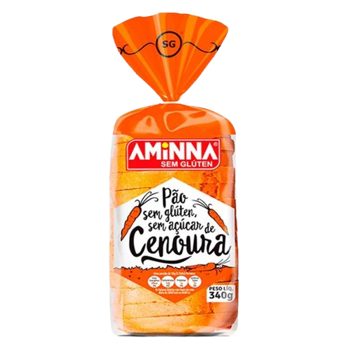 Pao Aminna S/Gluten S/Acucar C/Cenoura 340g