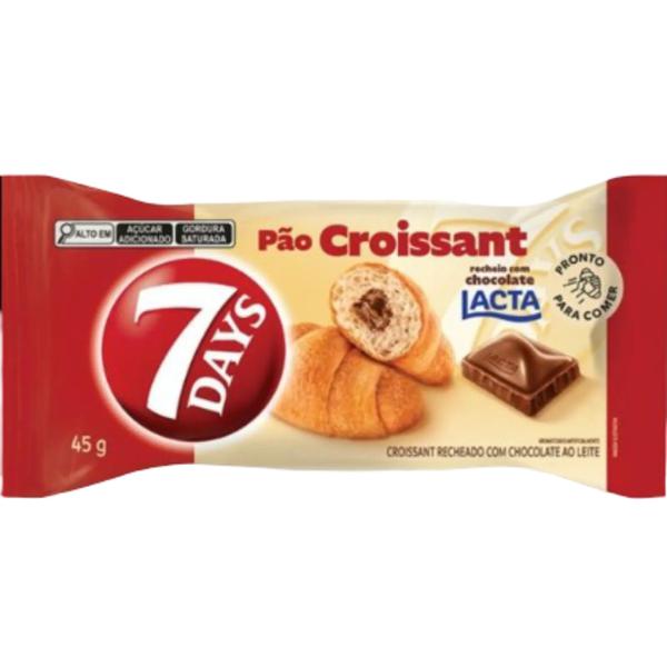 Pao Croissant 7 Days 45g Lacta Ao Leite