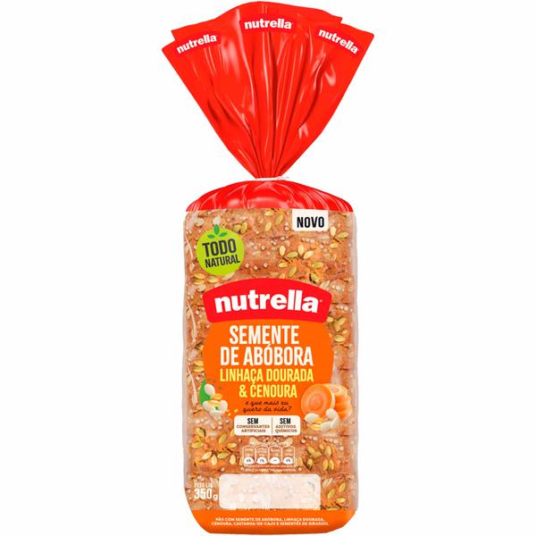 Pao Nutrella 350g Linhaca Dourada Cenoura Semente Abobora