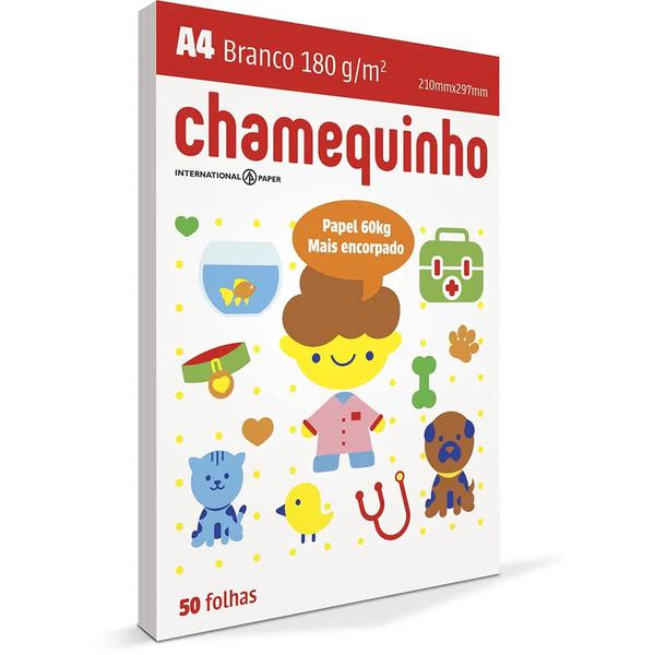 Papel Chamequinho A4 180g C/ 50 Folhas