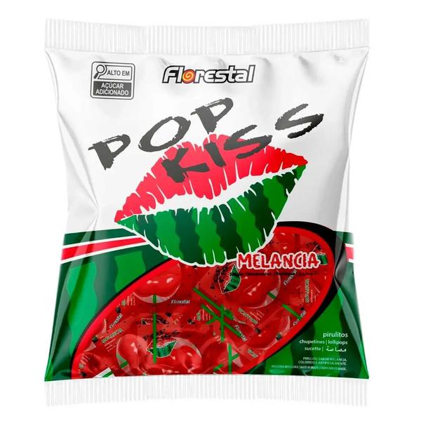 Pirulito Florestal Pop Kiss 500g Melancia