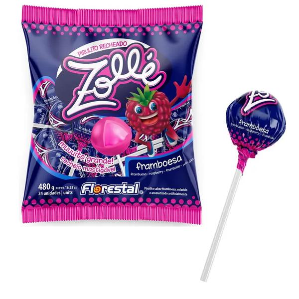 Pirulito Florestal Zolle 480g Framboesa