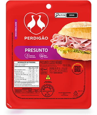 Presunto Perdigao 200g Cozido S/Capa