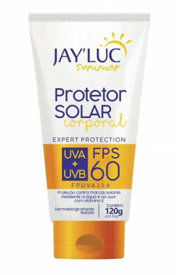 Protetor Solar JayLuc 120g FPS 60