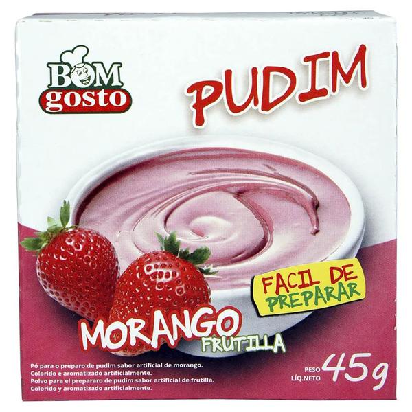 Pudim Bom Gosto 45g Morango