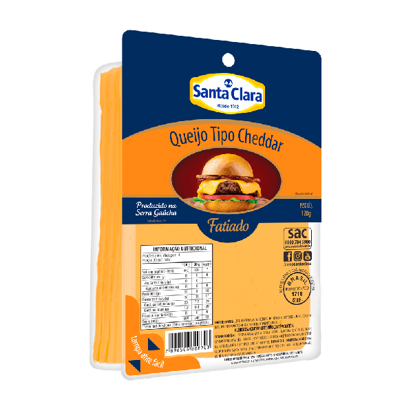 Queijo Santa Clara 120g Cheddar