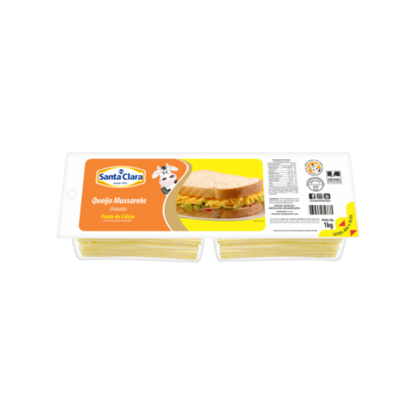Queijo Santa Clara 1kg Mussarela Fatiado