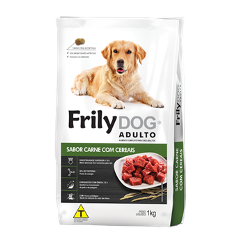 Racao Frily Dog Adulto 1kg Carne C/ Cereais