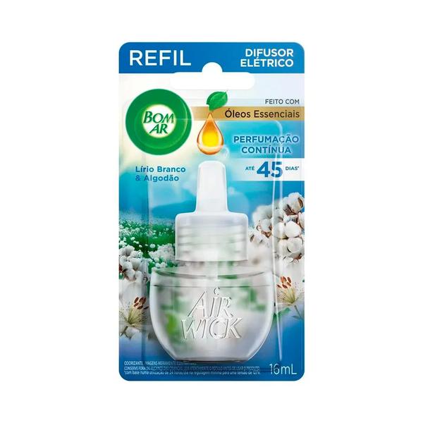 Refil Bom Ar 16ml Lirio Branco/Algodao
