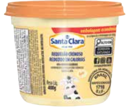 Requeijao Cremoso Santa Clara 400g Light Gordura