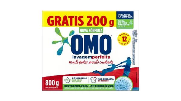 Sabao Po Omo 800g Lavagem Perfeita