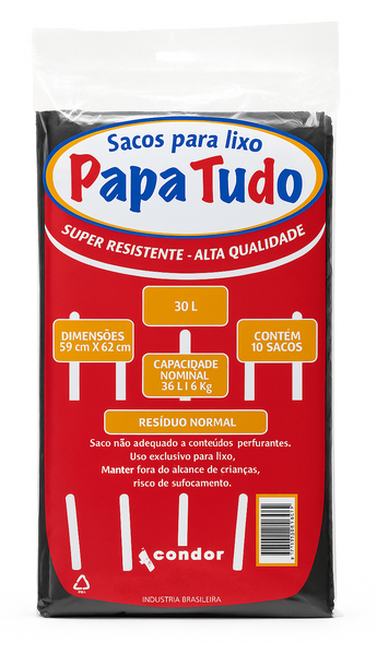 Saco Lixo Papa Tudo 30l
