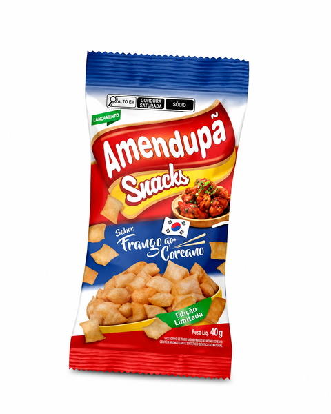 Salgadinho Amendupa Snacks 40g Frango Coreano