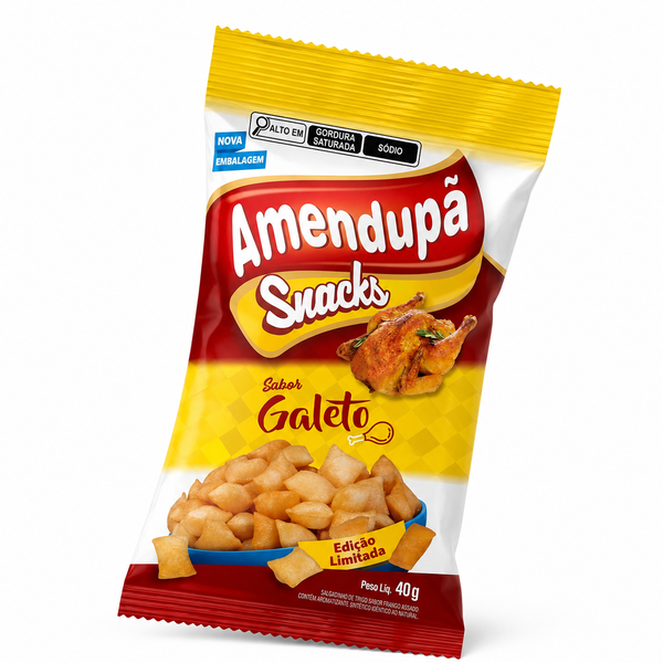 Salgadinho Amendupa Snacks 40g Galeto