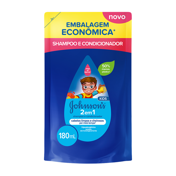 Shampoo Johnsons Kids 180ml 2 em 1 Sache