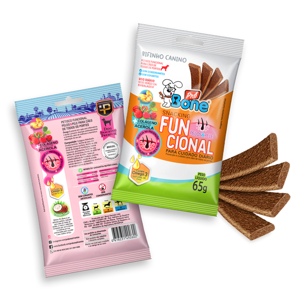 Snack Funcional Pro Bone 65g Pelos Pele