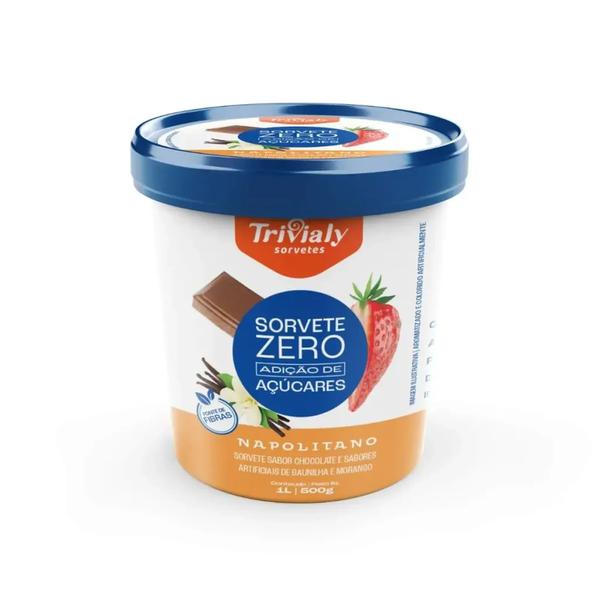 Sorvete Trivialy Zero 1l Napolitano