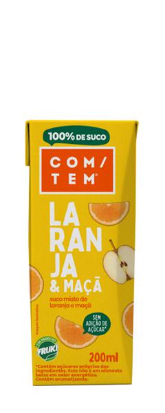 Suco Com/Tem 100% 200ml Laranja/Maca