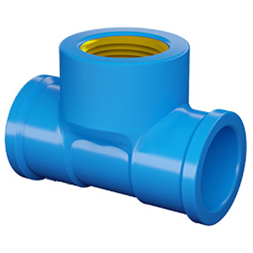 Tee Azul Q Util C/ Bucha 20x1/2 Rosca