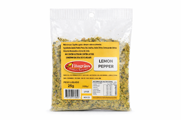 Tempero Fitograos 25g Lemon Pepper