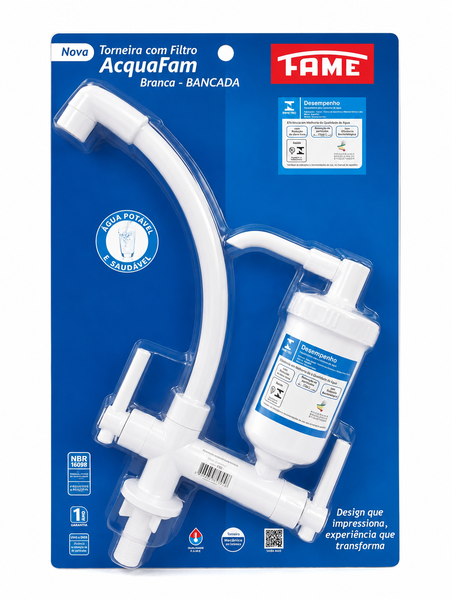 Torneira Filtro Aquafarm Bancada Branca