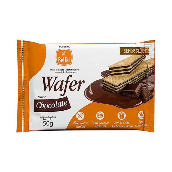 Wafer Belfar S/ Gluten 50g Chocolate