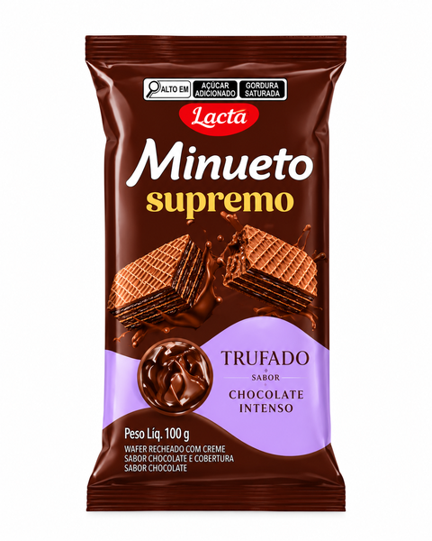 Wafer Supremo Minueto 83g Chocolate Intense