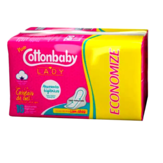 Absorvente Cottonbaby Suave C/Abas 16UN