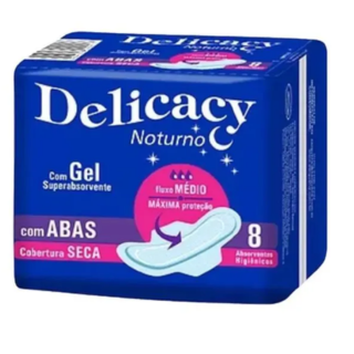 Absorvente Delicacy Not Seca C/Abas 8UN