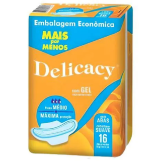 Absorvente Delicacy Suave Gel C/Abas 16UN