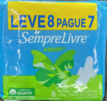 Absorvente S.Livre Esp  C/Abas L8p7 8UN