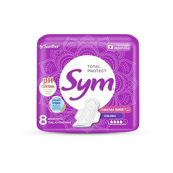 Absorvente Sym Cob Suave C/Abas 60 X 8UN