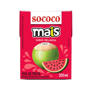 Agua de Coco Sococo Mais Melancia 200ML