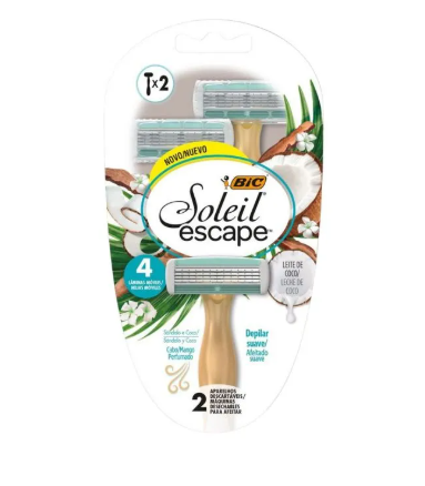 AP Barbear Bic Soleil Sandalo e Coco 2UN