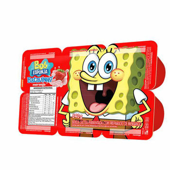 Bebida Lactea Bob Esponja Polpa Morango 510G