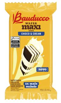 Bisc Bauducco Wafer Maxi Choco e Cream 104G