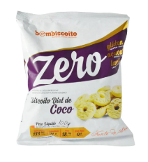Bisc Bombiscoito Coco Zero Glut/Acuc/Lact 100G