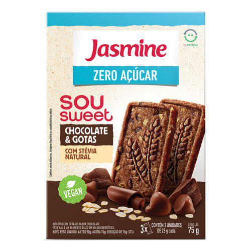 Bisc Jasmine Chocolate C/Gotas Sou Sweet 75G