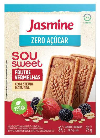 Bisc Jasmine Frutas Vermelhas Sou Sweet 75G