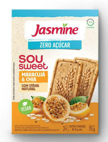 Bisc Jasmine Maracuja e Chia Sou Sweet 75G