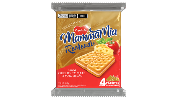 Bisc Mammamia Rech Queijo/Tomate/Manjericao 93,3G