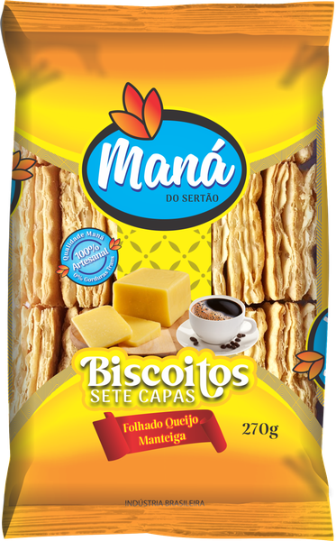 Bisc Mana Folhado Queijo e Manteiga 270G