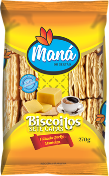 Bisc Mana Folhado Queijo e Manteiga 270G