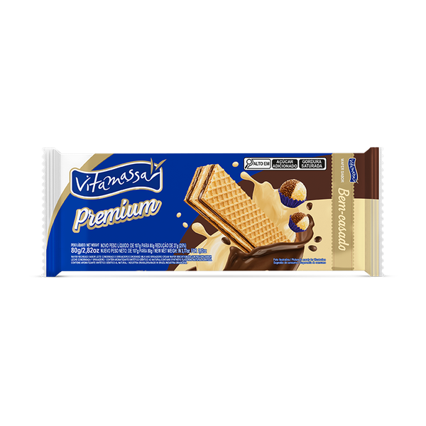 Bisc Premium Wafer Bem Casado 80G