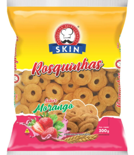 Bisc Skin Rosquinha Morango 300G