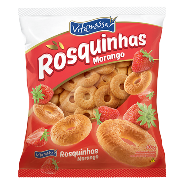 Bisc Vitamassa Rosquinha Morango 280G
