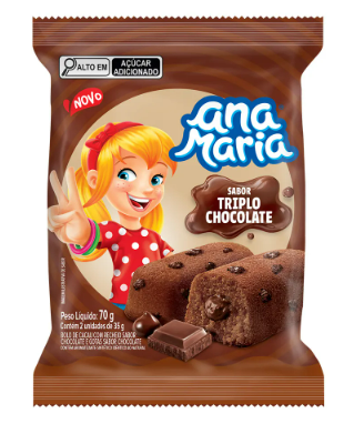Bolo Ana Maria Triplo Choc Flow AM 70G