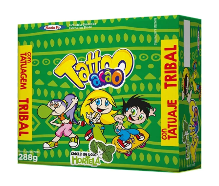 Chicle Santa Fe Hortela Tattoo Tribal 90UN