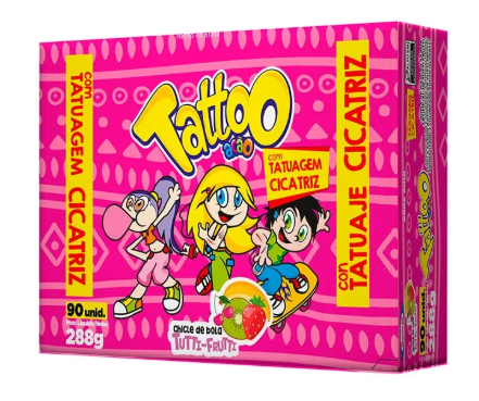 Chicle Santa Fe T.Frutti Tattoo Cicatriz 90UN