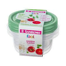 Conj 3 Potes Plast Sanremo 620ML 1UN
